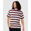 リップカール Rip Curl 【 Mens Archive Supercomp Stripe T-Shirt Mens Dusted Chocolate 】 メンズ Stripe ストライプ Tシャツ メンズファッション トップス Tシャツ カットソー メンズ