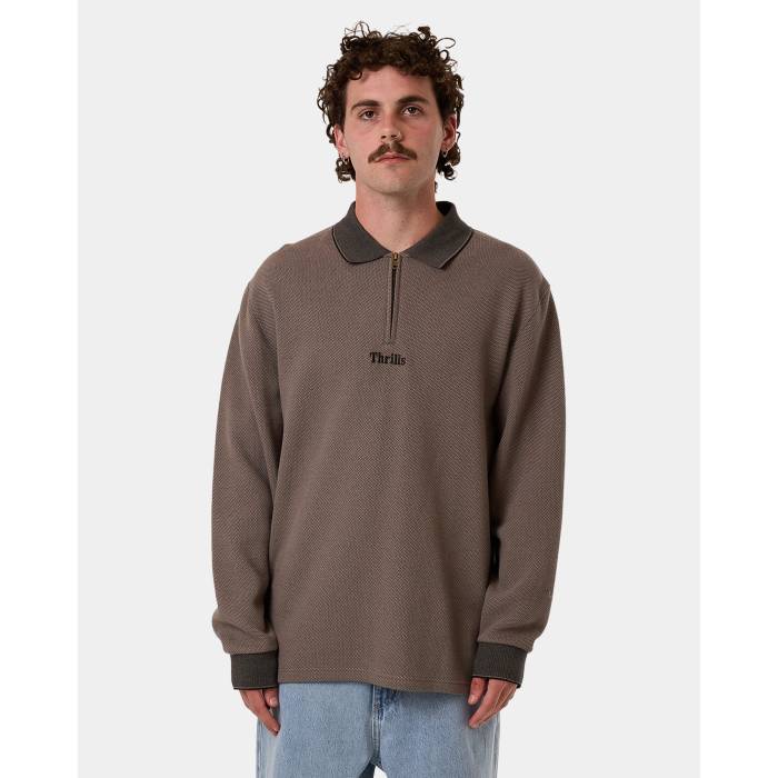 ˥㤨Thrills  Mens Union Rugby Jacquard Long Sleeve T-Shirt Mens Falcon   Union ˥ 饰ӡ Sleeve ꡼ T 󥺥եå ȥåץ T åȥ 󥺡פβǤʤ30,500ߤˤʤޤ