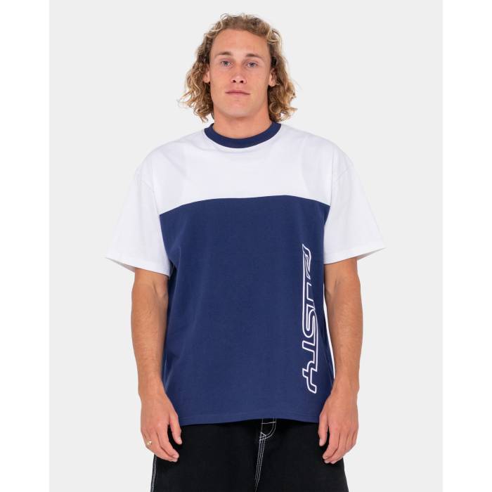 饹ƥ Rusty  Mens Fool Me Twice Short Sleeve T-Shirt Mens Navy Blue  ...