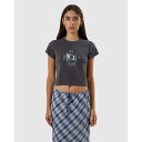 Thrills 【 Womens Solar Flare Mini T-Shirt Womens Merch Black 】 レディース Tシャツ レディースファッション トップス Tシャツ カットソー レディース 黒色 ブラック