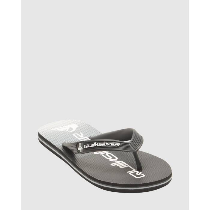クイックシルバー Quiksilver 【 Boys 8-16 Molokai Art Beach Thongs Boys Black 1 】 アート キッズ ..