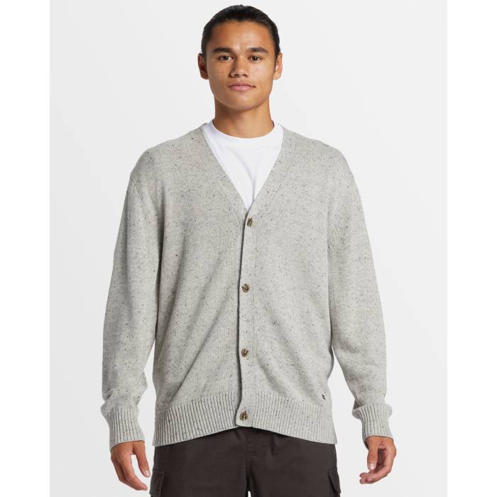 クイックシルバー Quiksilver 【 Mens Monty Cardigan Mens Quarry 】 メンズ モンティー カーディガン メンズファッション トップス カーディガン メンズ