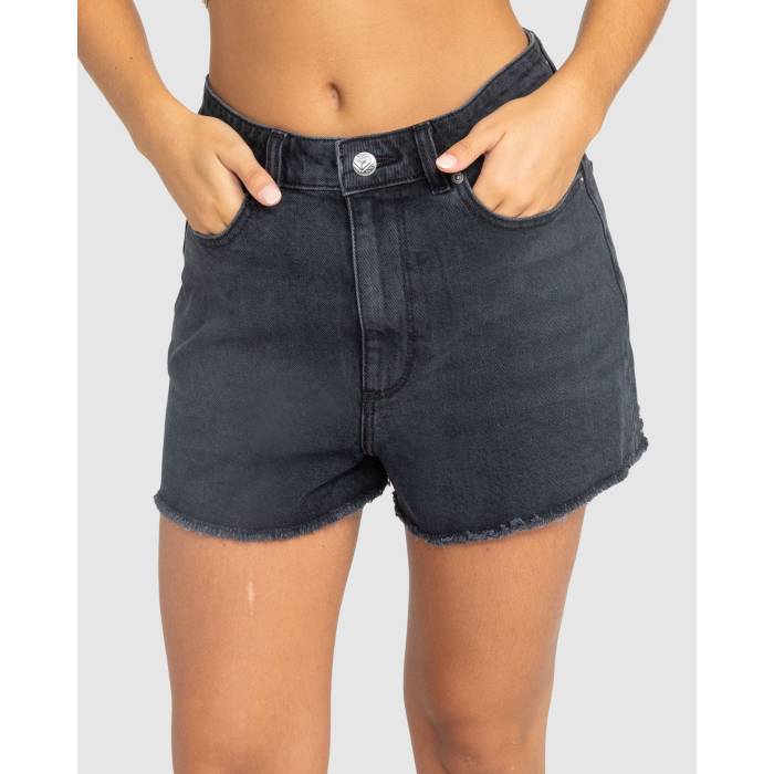 ロキシー Roxy 【 Womens Eva Denim Shorts Womens Anthracite 】 レディース デニム ショーツ レディースファッション ボトムス パンツ レディース