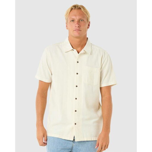 リップカール Rip Curl 【 Mens Raw Energy Stripe Short Sleeve Shirt Mens Bone 】 メンズ エナジー Stripe ストライプ Sleeve スリーブ メンズファッション トップス カジュアルシャツ メンズ リップカール Rip Curl 【 Mens Raw Energy Stripe Short Sleeve Shirt Mens Bone 】 メンズ エナジー Stripe ストライプ Sleeve スリーブ メンズファッション トップス カジュアルシャツ メンズ