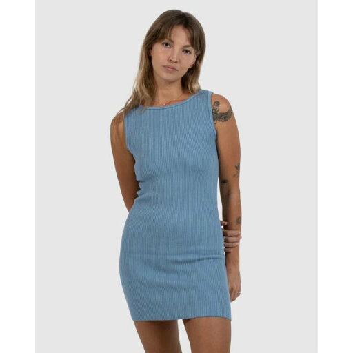 Thrills 【 Womens Split Decision Knit Dress Womens Postal Blue 】 レディース ニット ドレス レディースファッション ドレス レディース 青色 ブルー Thrills 【 Womens Split Decision Knit Dress Womens Postal Blue 】 レディース ニット ドレス レディースファッション ドレス レディース 青色 ブルー