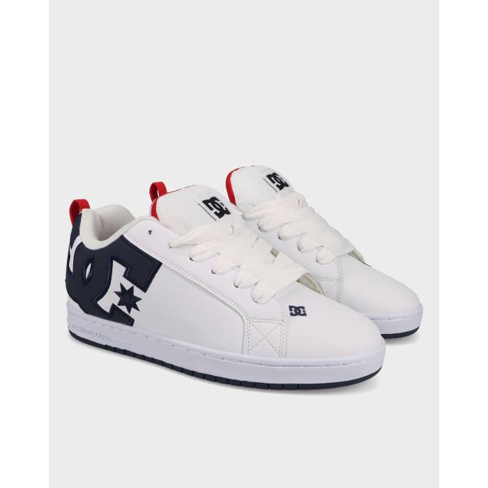 ǥ 塼 Dc Shoes  Mens Court Graffik Skate Shoes Mens White/Navy/Red   ...