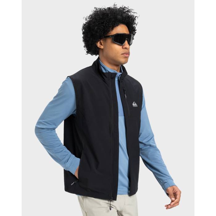 楽天スニケスクイックシルバー Quiksilver 【 Mens Early Start Vest Mens Black 】 メンズ ベスト メンズファッション コート ジャケット メンズ 黒色 ブラック