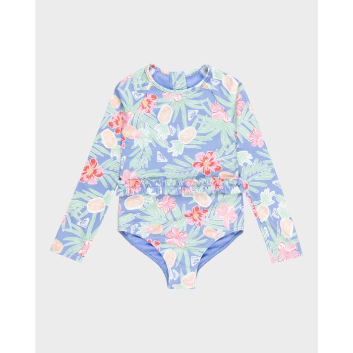 ロキシー Roxy 【 Girls 8-16 Tropical Story Rash Vest Girls Grapemist Tropical Par Tay 】 ベスト キッズ ベビー マタニティ キッズファッション 水着 ジュニア キッズ