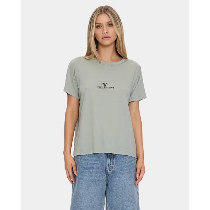 Thrills 【 Womens Heaven For The Reckless T-Shirt Womens Dirty Sage 】 レディース Tシャツ レディース