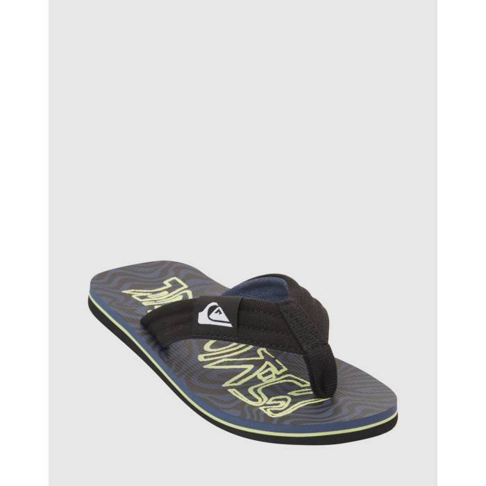 楽天スニケスクイックシルバー Quiksilver 【 Boys 8-16 Molokai Layback Sandals Boys Black/Green/Blue 】 サンダル キッズ ベビー マタニティ キッズファッション 靴 サンダル ジュニア キッズ 黒色 ブラック green 緑・グリ