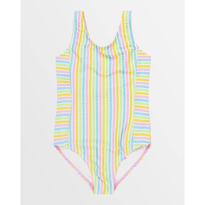 ロキシー Roxy 【 Girls 2-7 Mirage Stripe One Piece Swimsuit Girls Cloud Dancer Mirage Stripe 】 Stripe ストライプ 水着 キッズ ベビー マタニティ キッズファッション 水着 ジュニア キッズ Stripe ストライプ