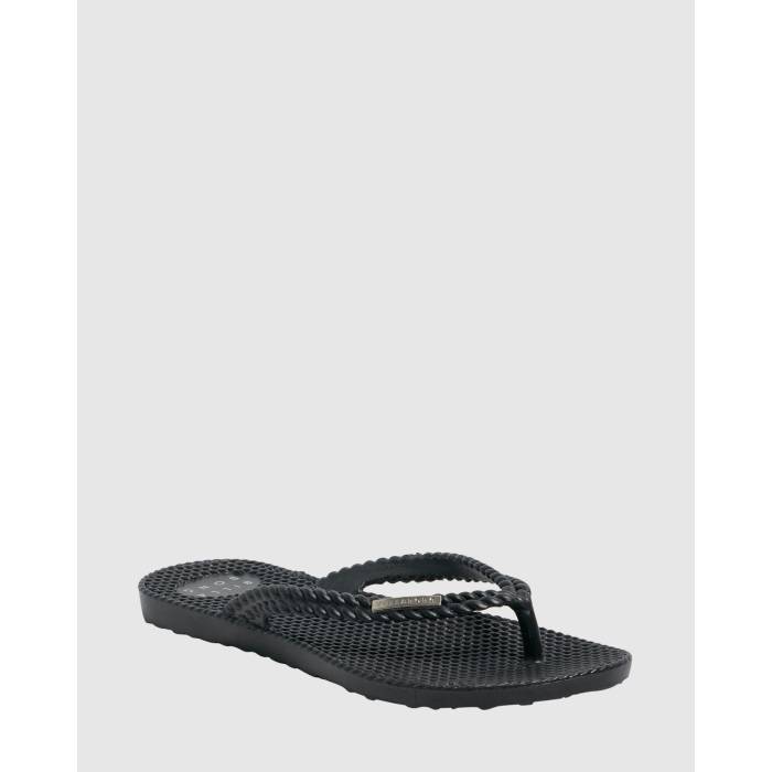 ビラボン Billabong 【 Womens Kick Back Solid Thongs Womens Black/Silver 】 レディース キック ソリッド レディース 黒色 ブラック Silver 銀色・シルバー