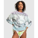 ロキシー Roxy 【 Womens X Rowley Crew Neck Womens Fair Aqua Laurel Floral 】 レディース クルー レディースファッション トップス その他 レディース アクア