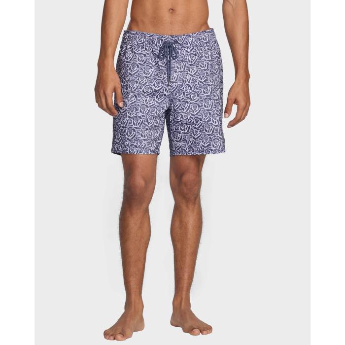 ルーカ Rvca 【 Mens Barba Roses 17" Elastic Waist Shorts Mens Light Blue 】 メンズ ショーツ メンズファッション 水着 メンズ 青色 ブルー