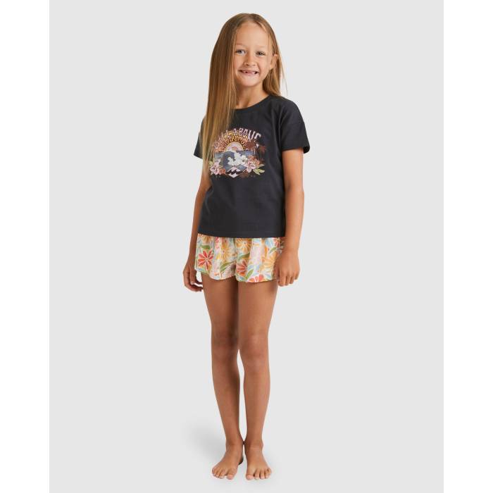ビラボン Billabong 【 Girls 0-5 Ohana T-Shirt Girls Off Black 】 Tシャツ キッズ ベビー マタニティ キッズファッション トップス Tシャツ カットソー ジュニア キッズ 黒色 ブラック