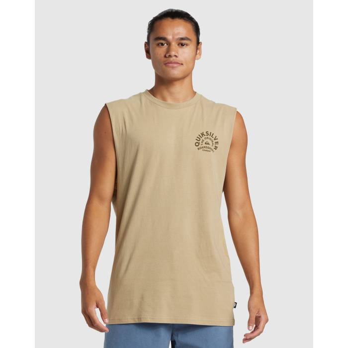 åС Quiksilver  Mens On Target Muscle Shirt Mens Twill   ...