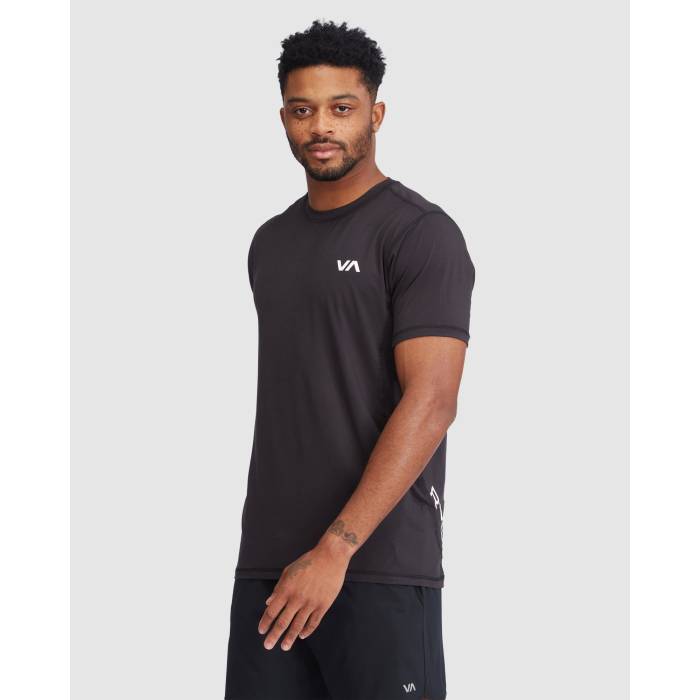 楽天スニケスルーカ Rvca 【 Mens Sport Vent T-Shirt Mens Black 】 メンズ Tシャツ メンズファッション トップス Tシャツ カットソー メンズ 黒色 ブラック