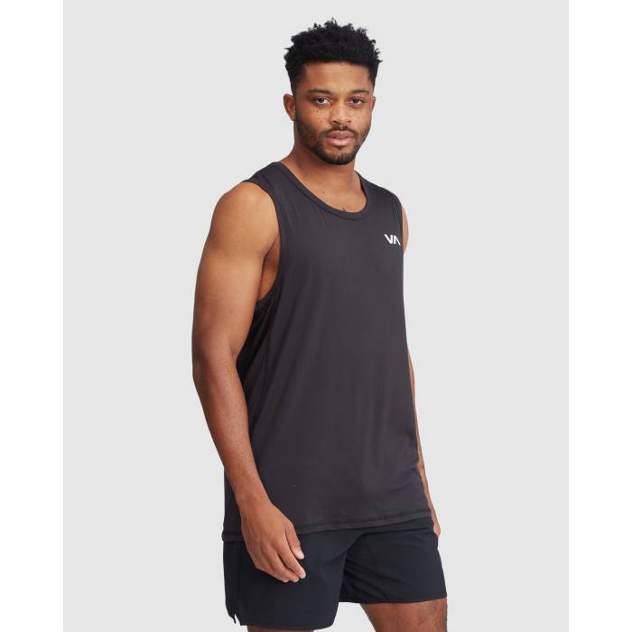 楽天スニケスルーカ Rvca 【 Mens Sport Vent Muscle Mens Black 】 メンズ メンズファッション トップス タンクトップ メンズ 黒色 ブラック