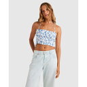 ロキシー Roxy 【 Womens Warm Waters Printed Halter Top Womens Ultramarine Lady Winter 】 レディース ウォーム レディースファッション トップス キャミソール レディース ウィンター(4)