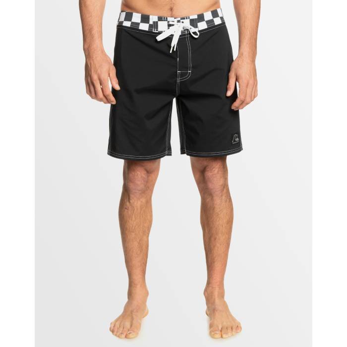 クイックシルバー Quiksilver 【 Mens Original Straight 18" Boardshorts Mens Black 】 メンズ メンズファッション 水着 メンズ 黒色 ブラック