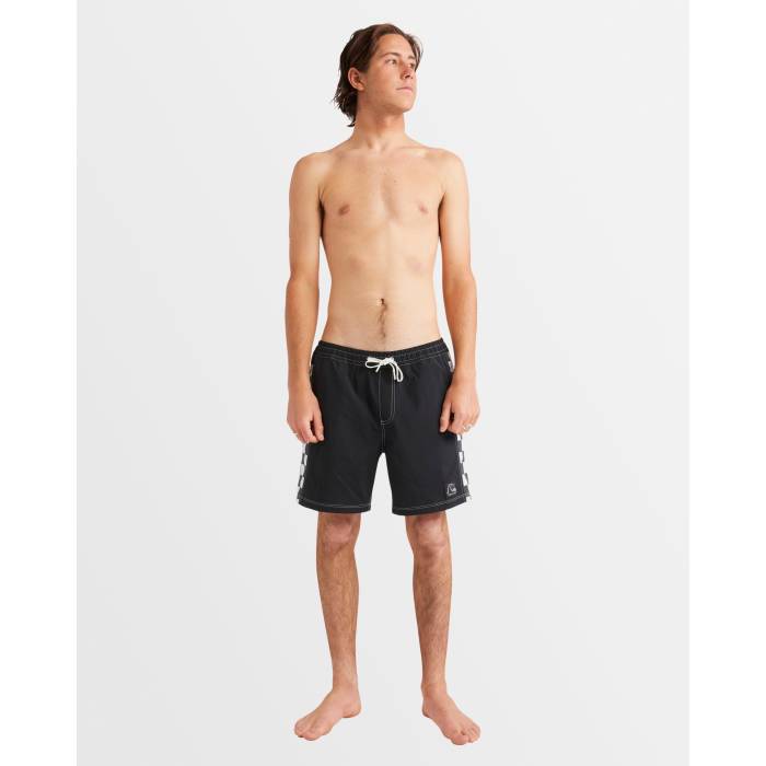 クイックシルバー Quiksilver 【 Mens Original Arch Volley 17" Swim Shorts Mens Black 】 メンズ ショーツ メンズファッション 水着 メンズ 黒色 ブラック