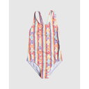 ロキシー Roxy 【 Girls 2-7 Rainbow Bay Stripe One Piece Swimsuit Girls Bright White Rainbow Bay 】 虹色 レインボー Stripe ストライプ 水着 キッズ ベビー マタニティ キッズファッション 水着 ジュニア キッズ 白