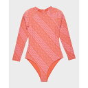 ロキシー Roxy 【 Girls 8-16 Heart N Soul Long Sleeve Rash Vest Girls Emberglow Heart N Soul 】 Sleeve スリーブ ベスト キッズ ベビー マタニティ キッズファッション 水着 ジュニア キッズ(4)
