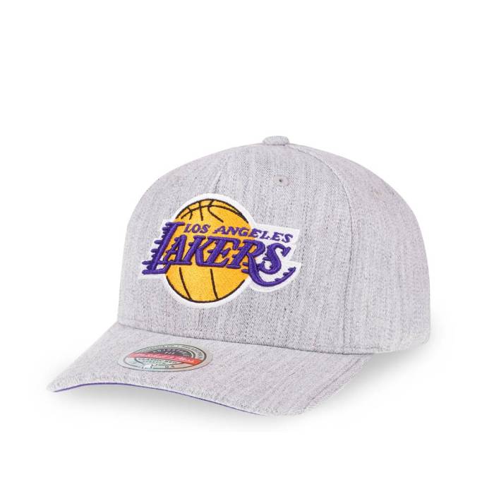 ミッチェル&ネス Mitchell & Ness 【 Los Angeles Lakers Heather Gray Red Line Flex Snapback Hat Men Gray 】 Lakers レイカーズ heather ヘザー gray 灰色・グレー・グレイ Red 赤・レッド Snapback スナップバック バッグ