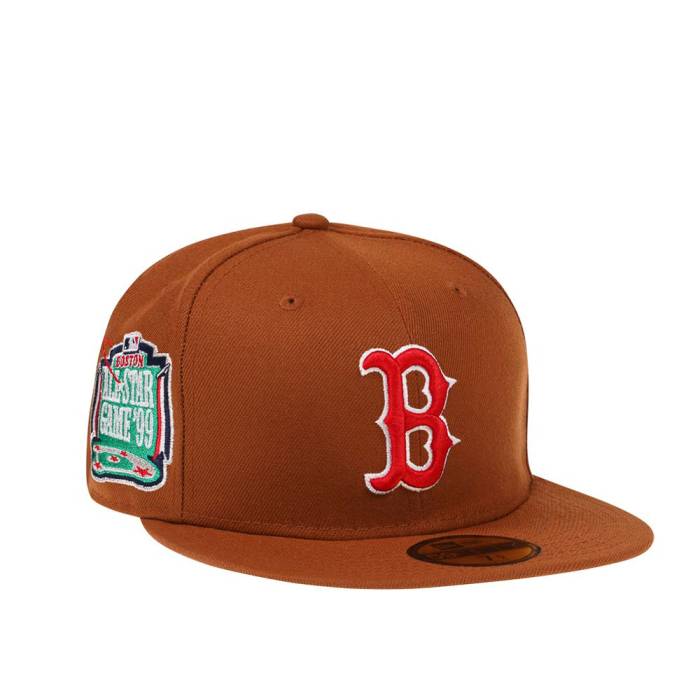楽天スニケス【★スーパーSALE★12/11深夜2時迄】ニューエラ New Era 【 Boston Red Sox All Star Game 1999 Bourbon And Suede Edition 59Fifty Fitted Hat Men Brown 】 ボストン Red 赤・レッド Game ゲーム スエード・スウェード バッグ 小物 ブランド雑貨 帽子 メンズ帽