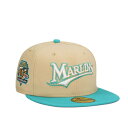 ニューエラ New Era 【 Florida Marlins 10Th Anniversary Vegas Script Two Tone Edition 59Fifty Fitted Hat Men White 】 フロリダ マーリンズ ベガス スクリプト バッグ 小物 ブランド雑貨 帽子 メンズ帽子 キャップ メ(4)
