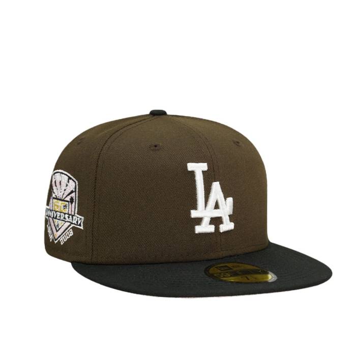 ニューエラ New Era 【 Los Angeles Dodgers 50Th Anniversary Chocolate Pink Two Tone Edition 59Fifty Fitted Hat Men Brown 】 ドジャース pink ピンク バッグ 小物 ブランド雑貨 帽子 メンズ帽子 キャップ メンズ 茶色 ブ