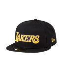 ニューエラ New Era 【 Los Angeles Lakers Jersey Fit Edition 59Fifty Fitted Hat Men Bla...