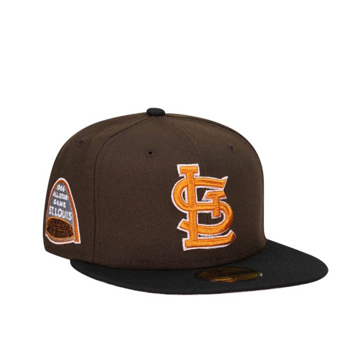 ニューエラ New Era 【 St. Louis Cardinals All Star Game 1966 Chocolate Black Two Tone Edition 59Fifty Fitted Hat Men Brown 】 カージナルス Game ゲーム 黒色 ブラック バッグ 小物 ブランド雑貨 帽子 メンズ帽子 キャッ
