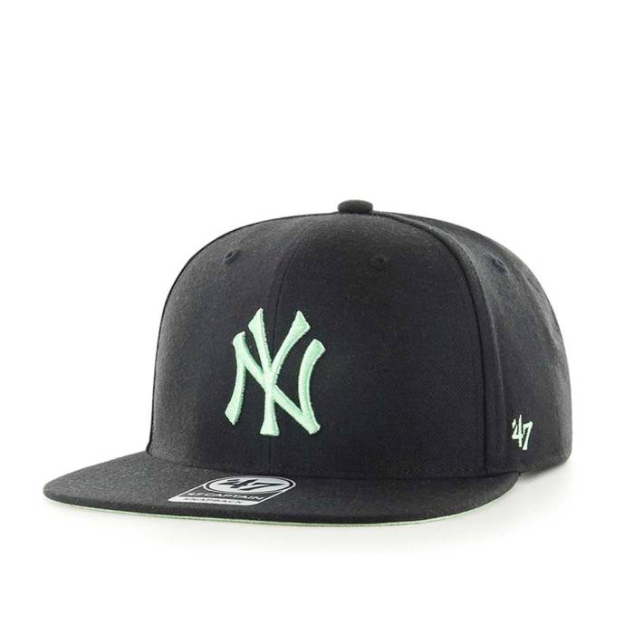 フォーティーセブンブランド 47 Brand 【 47Brand New York Yankees Black Mint Ballpark Captain Snapback Hat Men Black 】 ヤンキース 黒色 ブラック Snapback スナップバック バッグ バッグ 小物 ブランド雑貨 帽子