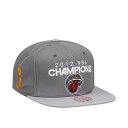 ミッチェル&ネス Mitchell & Ness 【 Miami Heat 12 Champs Gray Snapback Hat Men Gray 】 マイアミ ヒート gray 灰色・グレー・グレイ Snapback スナップバック バッグ バッグ 小物 ブランド雑貨 帽子 メンズ帽子