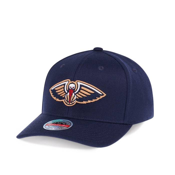 ミッチェル&ネス Mitchell & Ness 【 New Orleans Pelicans Team Ground Red Line Solid Flex Snapback Hat Men Navy 】 ペリカンズ Team チーム Red 赤・レッド ソリッド Snapback スナップバック バッグ バッグ 小物 ブラン