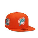 ニューエラ New Era 【 Miami Dolphins 40Th Anniversary Orange Edition 59Fifty Fitted Hat Men Orange 】 マイアミ ドルフィンズ orange 橙・オレンジ バッグ 小物 ブランド雑貨 帽子 メンズ帽子 キャップ メンズ orange
