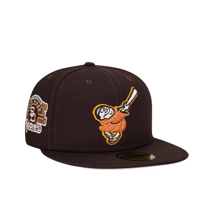 ニューエラ New Era 【 San Diego Padres Diego Stadium Dark Chocolate Pink Edition 59Fifty Fitted Hat Men Brown 】 パドレス スタジアム pink ピンク バッグ 小物 ブランド雑貨 帽子 メンズ帽子 キャップ メンズ 茶色