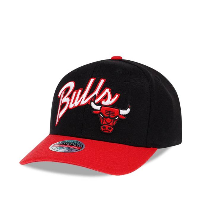 ミッチェル&ネス Mitchell & Ness 【 Chicago Bulls Arched Script Red Line Solid Flex Snapback Hat Men Black 】 シカゴ ブルズ スクリプト Red 赤・レッド ソリッド Snapback スナップバック バッグ バッグ 小物 ブラン
