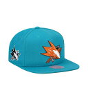 ミッチェル&ネス Mitchell & Ness 【 San Jose Sharks Alternate Flip Vintage Snapback Hat Men Turquoise 】 シャークス vintage ビンテージ・ヴィンテージ Snapback スナップバック バッグ バッグ 小物 ブランド雑貨 帽(4)