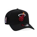 ニューエラ New Era 【 Miami Heat Black Classic Edition Trucker 9Forty A Frame Snapback Hat Men Black 】 マイアミ ヒート 黒色 ブラック クラシック トラッカー Snapback スナップバック バッグ バッグ 小物 ブラン(4)