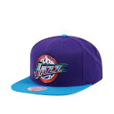 ミッチェル&ネス Mitchell & Ness 【 Utah Jazz Hardwood Classics 2 Tone Snapback Hat Men Purple 】 ユタ ジャズ Snapback スナップバック バッグ バッグ 小物 ブランド雑貨 帽子 メンズ帽子 キャップ メンズ Purple