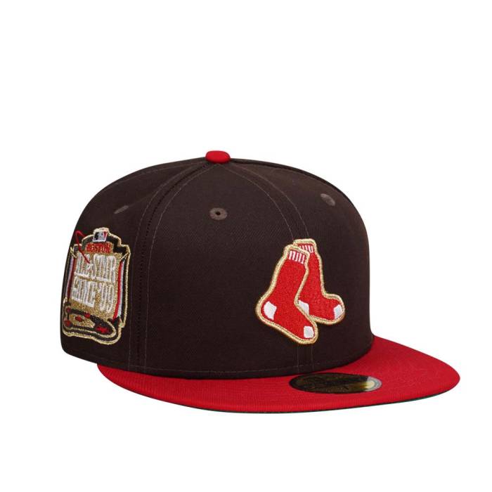 楽天スニケス【★スーパーSALE★12/11深夜2時迄】ニューエラ New Era 【 Boston Red Sox All Star Game 1999 Burned Gold Two Tone Prime Edition 59Fifty Fitted Hat Men Black 】 ボストン Red 赤・レッド Game ゲーム ゴールド バッグ 小物 ブランド雑貨 帽子 メンズ帽子 キ