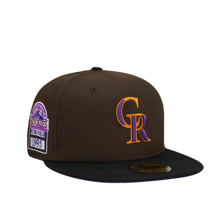 ニューエラ New Era 【 Colorado Rockies Coors Field 1995 Chocolate Two Tone Prime Edition 59Fifty Fitted Hat Men Brown 】 コロラド ロッキーズ Field フィールド バッグ 小物 ブランド雑貨 帽子 メンズ帽子 キャップ メ