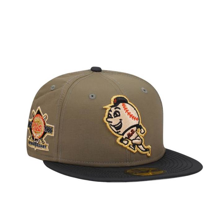ニューエラ New Era 【 New York Mets 25Th Anniversary Olive Ripstop Two Tone Edition 59Fifty Fitted Hat Men Green 】 メッツ olive オリーブ バッグ 小物 ブランド雑貨 帽子 メンズ帽子 キャップ メンズ green 緑・グリー