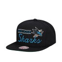 ミッチェル&ネス Mitchell & Ness 【 San Jose Sharks Retro Lock Up Snapback Hat Men Black 】 シャークス レトロ Snapback スナップバック バッグ バッグ 小物 ブランド雑貨 帽子 メンズ帽子 キャップ メンズ 黒色(4)