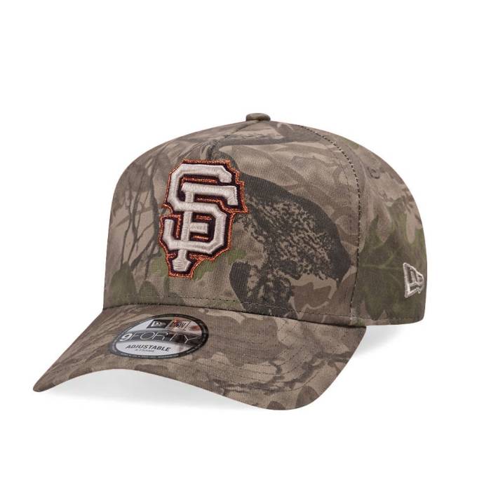 ニューエラ New Era 【 San Francisco Giants Leaf Camo Copper 9Forty A Frame Snapback Hat Men Camo..