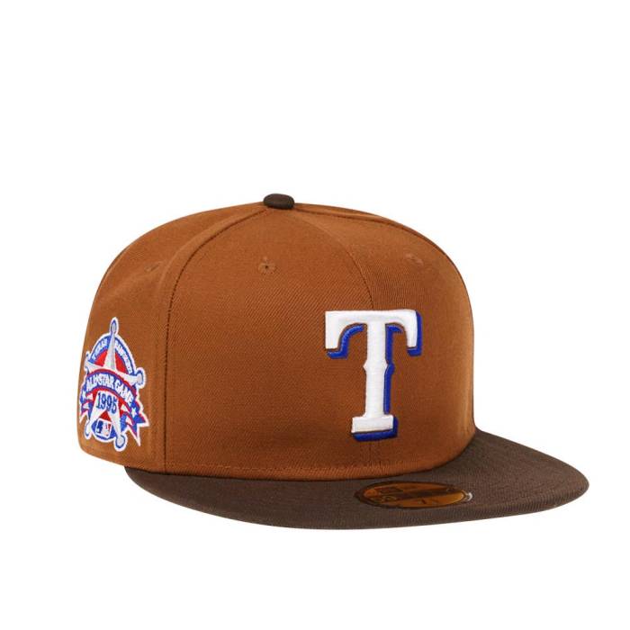 楽天スニケス【★スーパーSALE★12/11深夜2時迄】ニューエラ New Era 【 Texas Rangers All Star Game 1995 Bourbon And Suede Edition 59Fifty Fitted Hat Men Beige 】 テキサス レンジャース Game ゲーム スエード・スウェード バッグ 小物 ブランド雑貨 帽子 メンズ帽