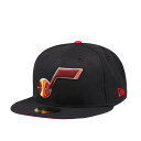 ニューエラ New Era 【 Utah Jazz Jersey Fit Edition 59Fifty Fitted Hat Men Black 】 ユタ ジ...
