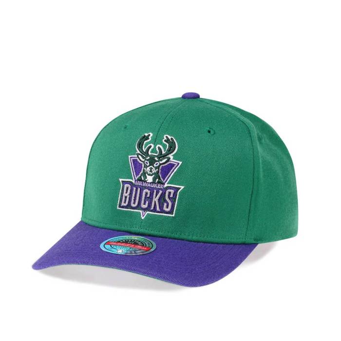 ミッチェル&ネス Mitchell & Ness 【 Milwaukee Bucks Team Two Tone Red Line Solid Flex Snapback Hat Men Green 】 ミルウォーキー バックス Team チーム Red 赤・レッド ソリッド Snapback スナップバック バッグ バッグ